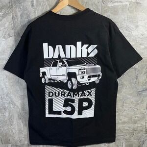 Banks Duramax L5P truck tee Men's Large Black and white  #trucklife‎ Cars